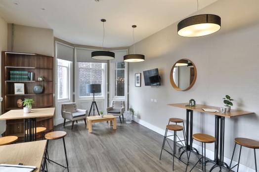 Photo of a the Hahnemann Building.