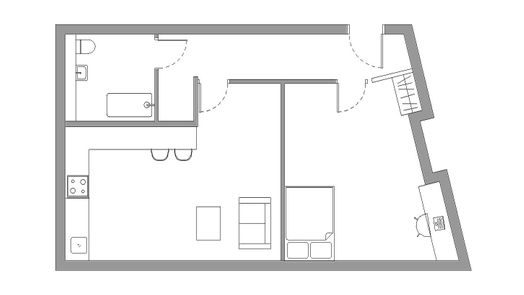Gold 1 Bed Apartment — (Single Occupancy)
