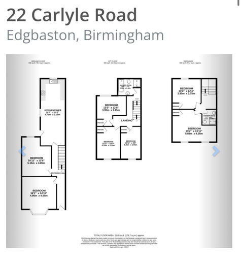 Photo of a double-bed room in a 7-bedroom house in Birmingham.