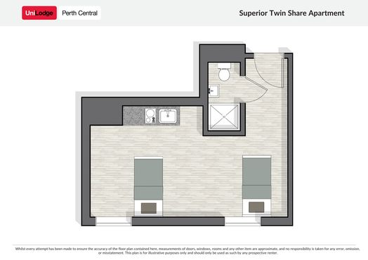 Superior Twin Bed Studio High Floor