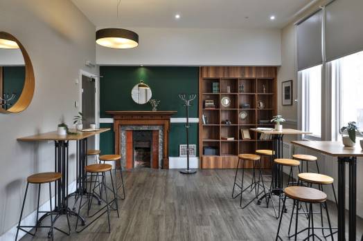 Photo of a the Hahnemann Building.