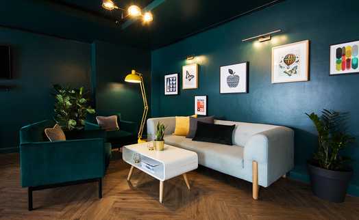 Photo of a ensuite room in a student hall in Leeds.