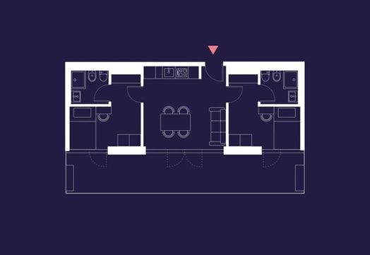 Room in Apartment for 2 with Balcony