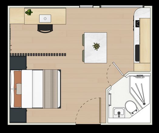 Premium Studio, Top Floor