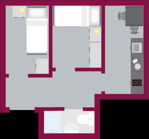 2 Bed Apartment (Double Beds)