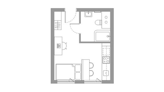 Silver Studio with Wet Room