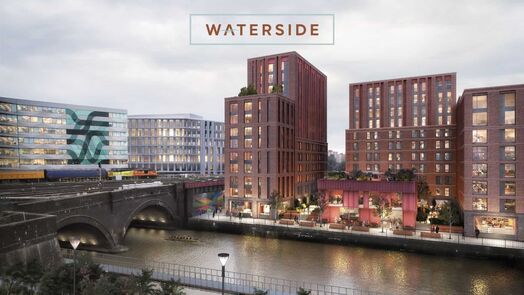 Photo of a waterside.