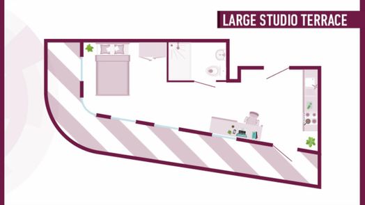 Large Studio Terrace Upper Floor