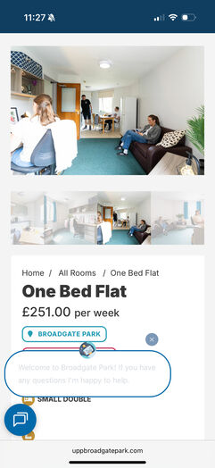 Photo of a broadgate Park one bed flat .