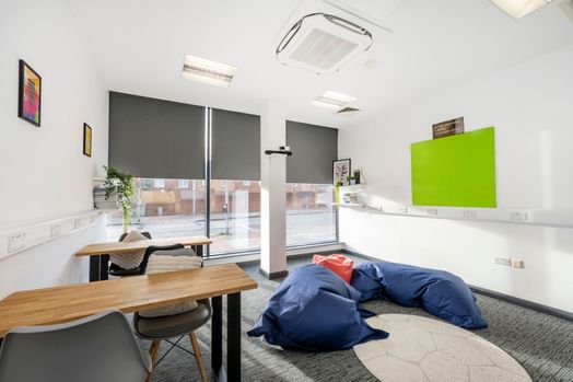 Photo of a glassworks.