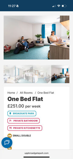 Photo of a broadgate Park one bed flat .