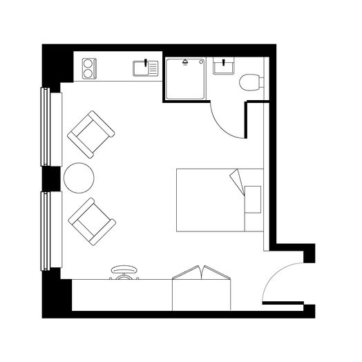 Gold Studio (24.9 sqm)