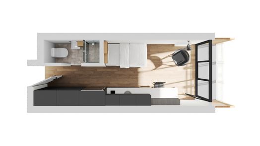 Studio Large with Balcony