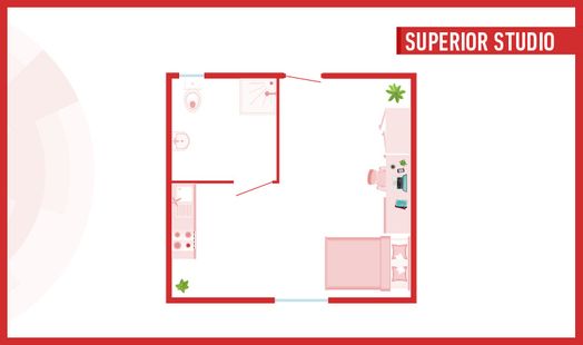Superior Studio with Wet Room