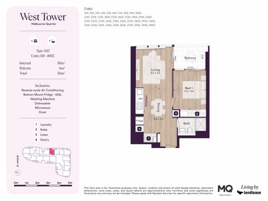1 Bedroom, 1 Bathroom Apartment