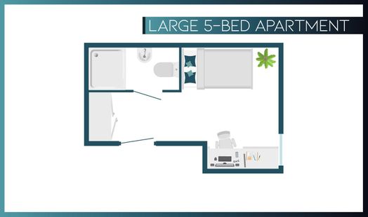 Ultra Premium 5 Bed Apartment Larger Room