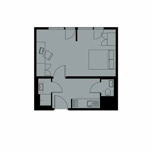 1 Bed Studio