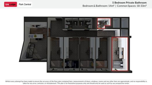 5 Bedroom Private Bathroom