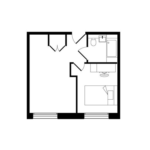 Silver 1 Bedroom Apartment Accessible