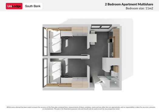 2 Bedroom Multi-Share Apartment