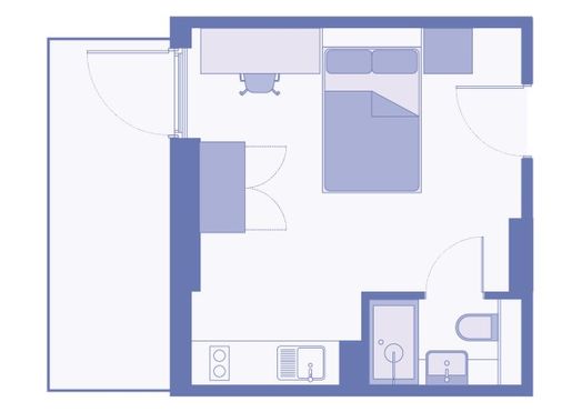 Comfy 5 Terrace Studio