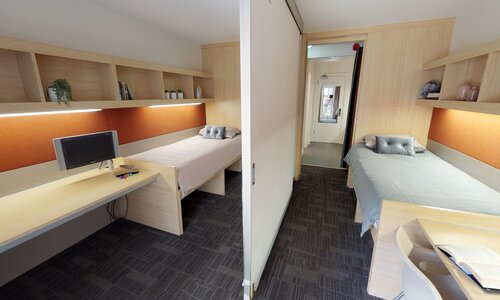 Virtual Tour for 2 Bedroom Studio with Balcony Room